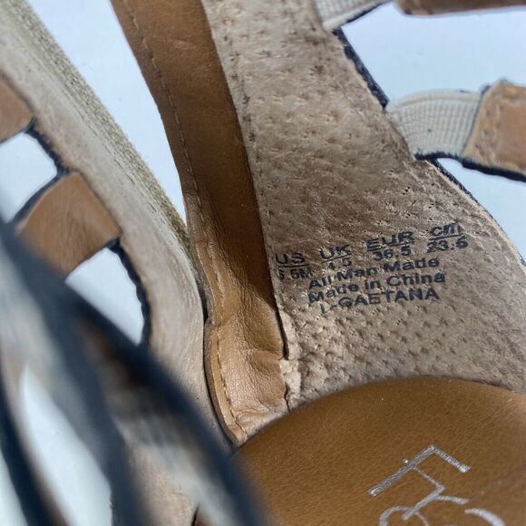 Franco Sarto Gaetana Flat Gladiator Sandals, Natural, 6.5 US / 36.5 EU / Women’s - Picture 12 of 16